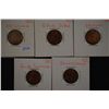 Image 1 : 1975 Lincoln Penny W/Various State Imprinted On Front; Lot of 5; Oklahoma, Rhode Island, Oregon, Pen