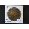 Image 1 : 1921-S Silver Morgan $1; Imp. Cleaned; EST. $25-40