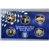 Image 1 : 1999 U.S. Mint State Quarter Proof Set; 5 States DE, PA, NJ, GA, CT; EST. $5-10