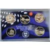 Image 1 : 1999 U.S. Mint State Quarter Proof Set; 5 States CA, MN,OR, KS, WV; EST. $5-10