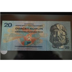 1970 Czech Bank Note; EST. $5-10