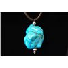 Image 1 : Necklace with Simulated Turquoise Stone; EST. $20-30