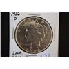 Image 1 : 1922-D Peace $1; Imp. Cleaned; EST. $25-40