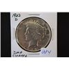 Image 1 : 1922-D Peace $1; Imp. Cleaned; EST. $25-40