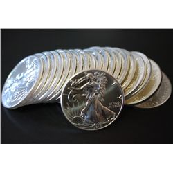 Roll of 20 2012 Silver Eagles; EST $650-680