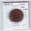 Image 2 : Canada 1 Cent 1876H MS-63 Red & Brown, Repunched 18, Griffin # 74.