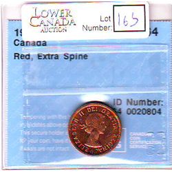 Cent 1964, CCCS MS-64; Red, Extra Spine.