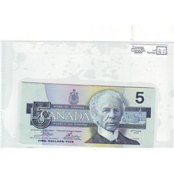 1986 Bank of Canada; 5 Dollars BC-56a Choice Uncirculated END2280832-833-834 Yellow BPN. Lot of 3 Co