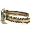 Image 3 : Old Pawn Navajo Green Fox Turquoise Sterling Silver Cuff Bracelet - AT