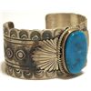 Image 2 : Old Pawn Navajo Turquoise Sterling Silver Cuff Bracelet - Mike Thomas, Jr.