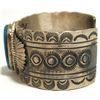 Image 3 : Old Pawn Navajo Turquoise Sterling Silver Cuff Bracelet - Mike Thomas, Jr.