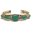 Image 1 : Old Pawn Navajo Turquoise Sterling Silver Cuff Bracelet - RT