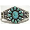 Image 1 : Old Pawn Navajo Spider Web Kingman Turquoise Sterling Silver Cuff Bracelet - SH