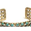 Image 4 : Old Pawn Navajo Turquoise Dots Sterling Silver Cuff Bracelet - Shakey