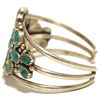 Image 3 : Old Pawn Navajo Turquoise Cluster Sterling Silver Cuff Bracelet - AT?