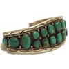 Image 2 : Old Pawn Navajo Green Turquoise Sterling Silver Cuff Bracelet - DL