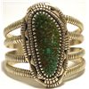 Image 1 : Old Pawn Navajo Spider Web Kingman Turquoise Sterling Silver Cuff Bracelet