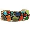 Image 1 : Dead Pawn Navajo Multi-Stone Sterling Silver Cuff Bracelet - Emer Thompson
