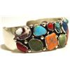 Image 2 : Dead Pawn Navajo Multi-Stone Sterling Silver Cuff Bracelet - Emer Thompson