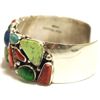 Image 3 : Dead Pawn Navajo Multi-Stone Sterling Silver Cuff Bracelet - Emer Thompson