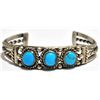Image 1 : Old Pawn Turquoise SMALL Sterling Silver Cuff Bracelet