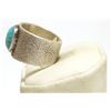 Image 3 : Old Pawn Navajo Turquoise Sterling Silver Sandcast Men's Ring - Lee B