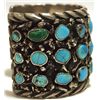 Image 2 : Old Pawn Navajo Turquoise Sterling Silver Cuff Bracelet - Juan Peterson