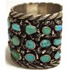 Image 3 : Old Pawn Navajo Turquoise Sterling Silver Cuff Bracelet - Juan Peterson
