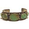 Image 1 : Old Pawn Navajo Green Turquoise Sterling Silver Cuff Bracelet - MR