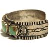 Image 3 : Old Pawn Navajo Green Turquoise Sterling Silver Cuff Bracelet - MR