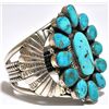 Image 2 : Old Pawn Rare Morenci Turquoise Sterling Silver Cuff Bracelet - M