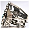 Image 3 : Old Pawn Rare Morenci Turquoise Sterling Silver Cuff Bracelet - M