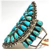 Image 3 : Old Pawn Turquoise Needlepoint Sterling Silver Cuff Bracelet