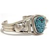 Image 2 : Navajo Spider Web Kingman Turquoise Sterling Silver Cuff Bracelet - Mary Ann Spencer