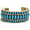 Image 1 : Navajo Turquoise Sterling Silver Cuff Bracelet - Daniel Mike