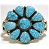 Image 1 : Navajo Spider Web Kingman Turquoise Sterling Silver Cuff Bracelet - Mary Ann Spencer