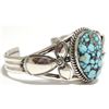 Image 2 : Navajo Spider Web Kingman Turquoise Sterling Silver Cuff Bracelet - Mary Ann Spencer