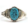 Image 1 : Navajo Spider Web Kingman Turquoise Sterling Silver Cuff Bracelet - Mary Ann Spencer