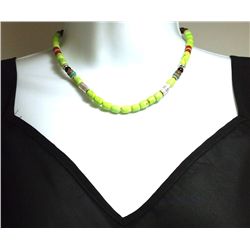 Navajo Gaspeite & Multi-Stone Necklace - Tommy Singer