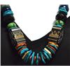 Image 2 : Navajo Turquoise Heishi & Multi-Stone Necklace - Richard Singer