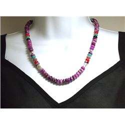 Navajo Sugilite & Multi-Stone Necklace - Tommy Singer