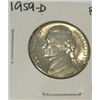Image 1 : 1959-D JEFFERSON NICKEL RED BOOK VALUE IS $3.00 *RARE BU HIGH GRADE*!!