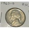 Image 1 : 1963-D JEFFERSON NICKEL *RARE BU HIGH GRADE*!!