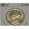 Image 1 : 1989-D JEFFERSON NICKEL *RARE BU UNC HIGH GRADE - NICE COIN*!!
