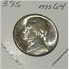 Image 1 : 1939-S JEFFERSON NICKEL KEY DATE RED BOOK VALUE IS $45.00 *EXTREMELY RARE MS-64 HIGH GRADE*!!