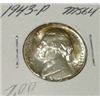 Image 1 : 1943-P JEFFERSON NICKEL RED BOOK VALUE IS $12.00 *RARE MS-64 HIGH GRADE*!!