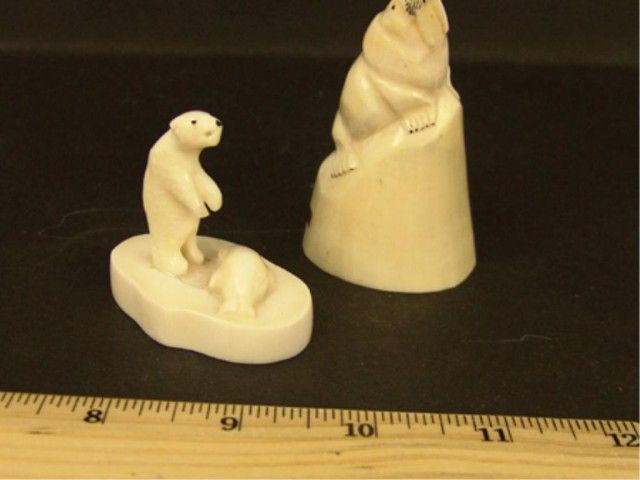 2 Eskimo Ivory Carvings- William Luke