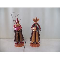 Tin Cowboy and Cowgirl