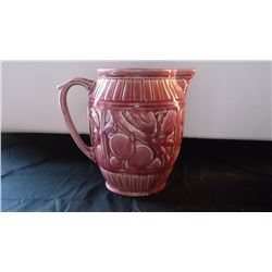 vintage pink Weller Zona pottery pitcher