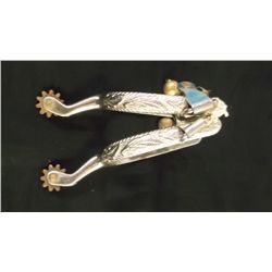 Pair of engraved Spurs
